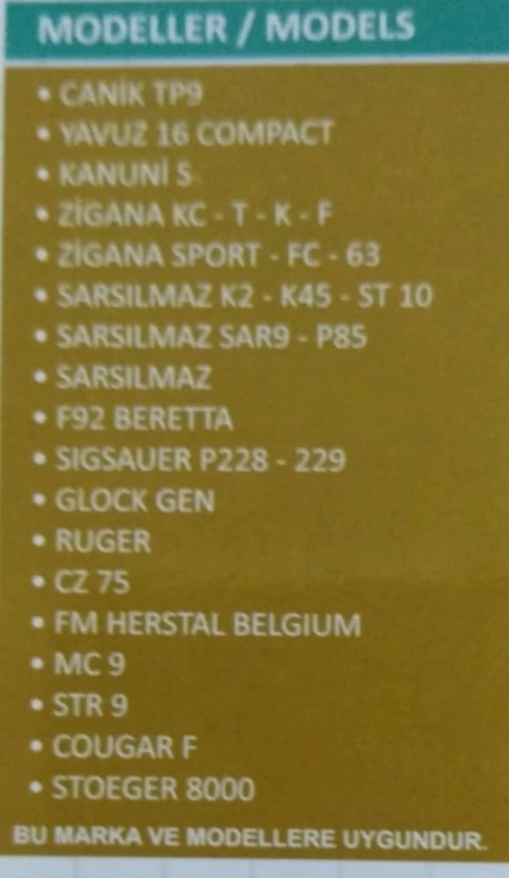 Tüm Tabancalara Uygun Universal KYDEX Sağ DIŞ Kılıf Kemer Maşalı Enjeksiyon