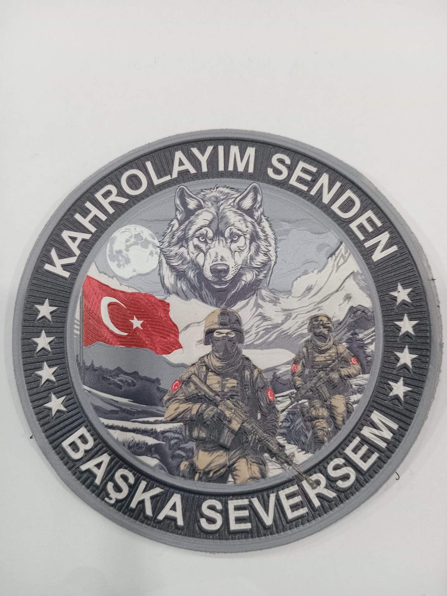 ASKERİ PEÇ (KAHROLAYIM SENDEN BAŞKA SEVERSEM) PVC CIRTLI PEÇ