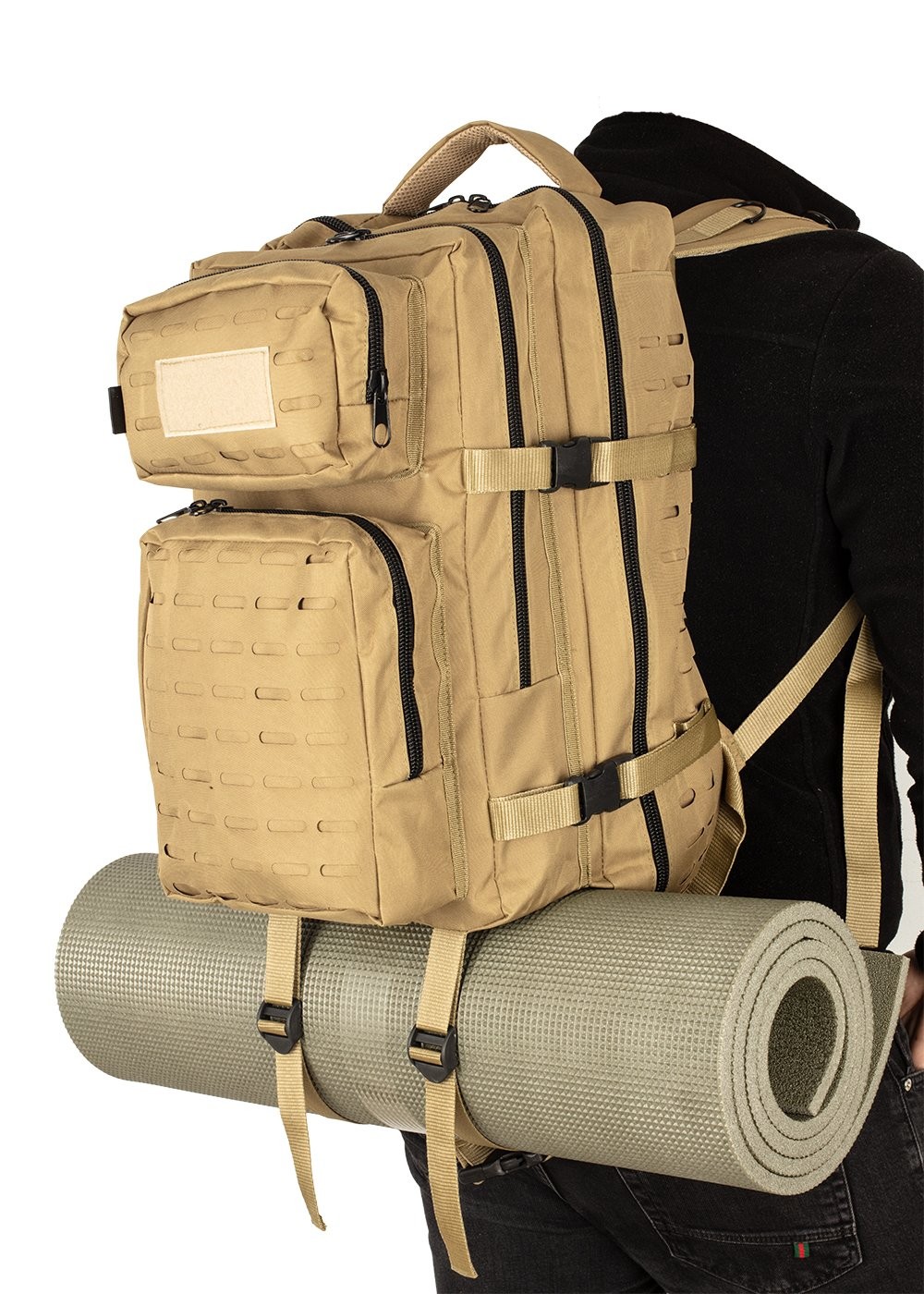 Çöl Rengi Cordura Kumaş Taktikal Sırt Çantası 55 Lt