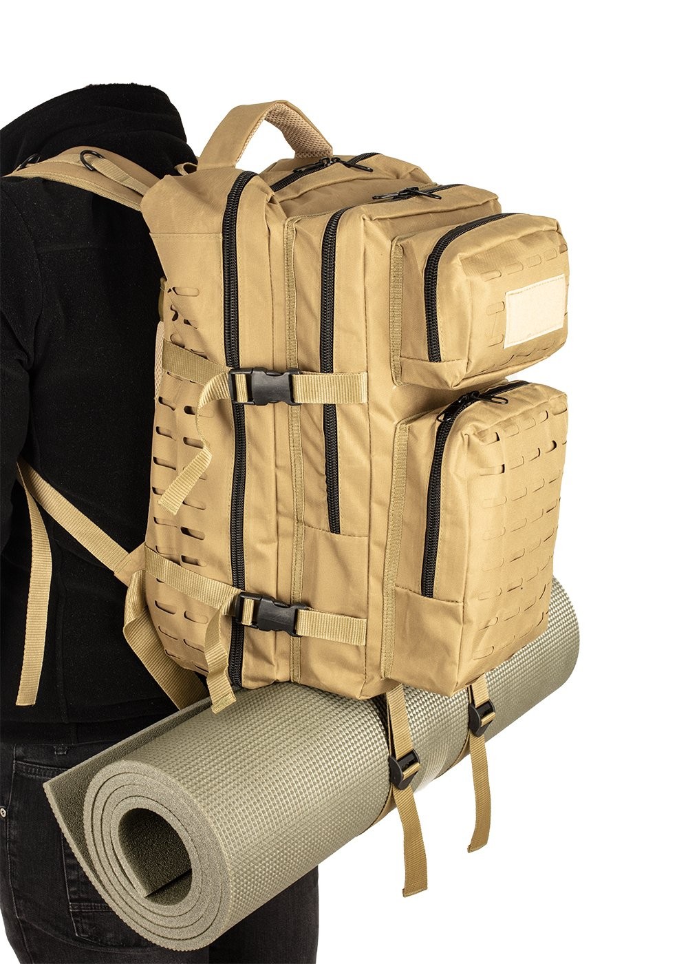 Çöl Rengi Cordura Kumaş Taktikal Sırt Çantası 55 Lt