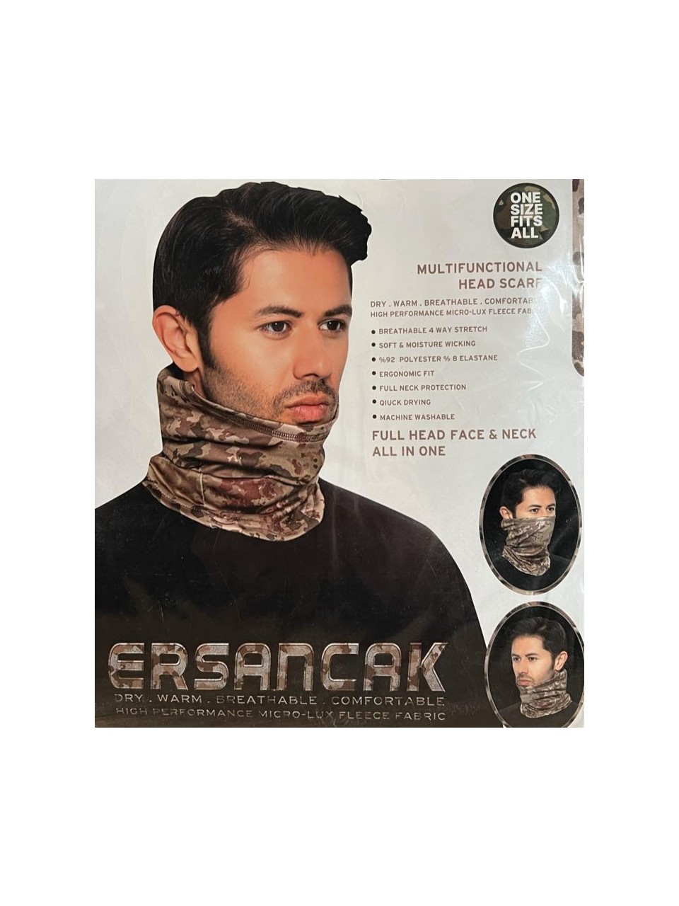 Ersancak Marka Microfiber Siyah Boyunluk Buff 