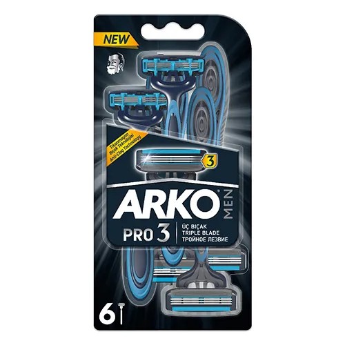 Arko Pro 3  Üç bıçaklı x6 Adet
