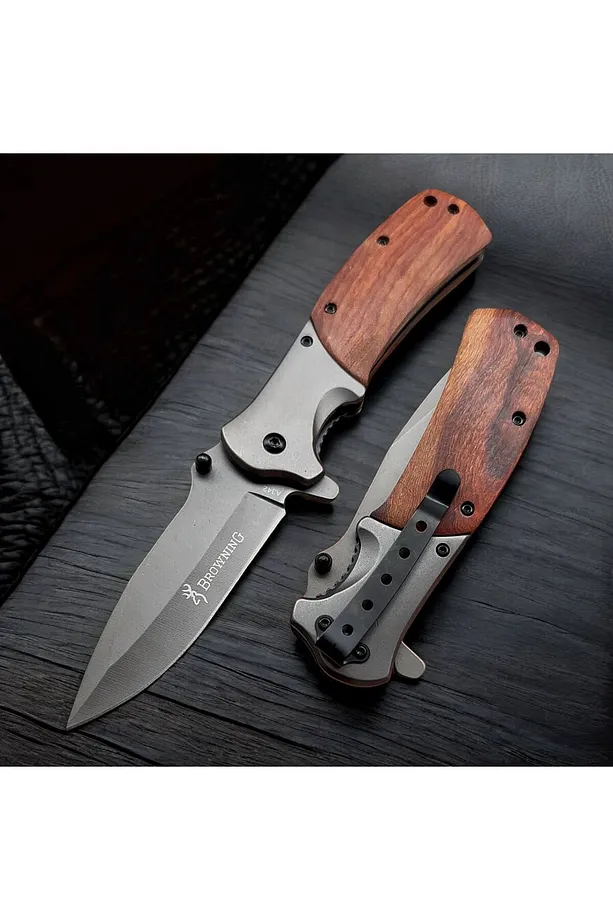 Browning Ahşap Kabze Kamp Çakısı A342