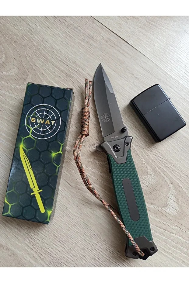 Kır Yılanı Bıçak Swat Marka Mode + Siyah Zippo 