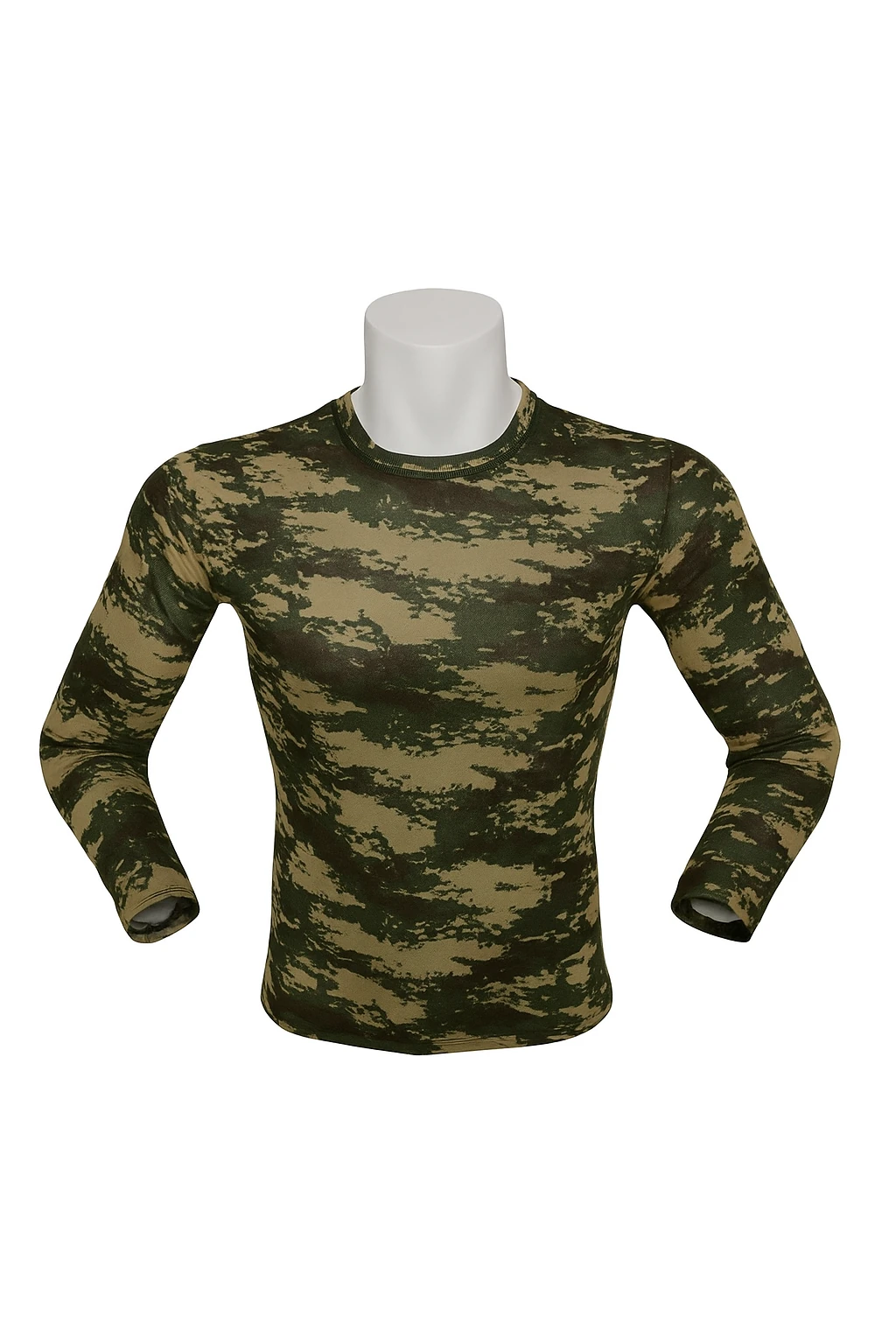 Kamuflaj Termal Tişört Microfiber Kumaş Uzun Kollu