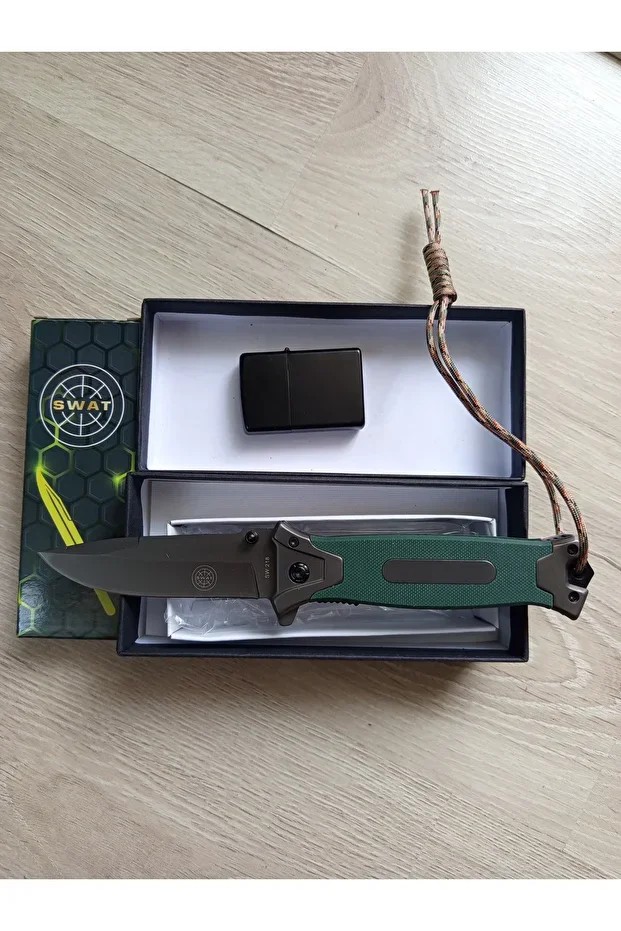 Kır Yılanı Bıçak Swat Marka Mode + Siyah Zippo 