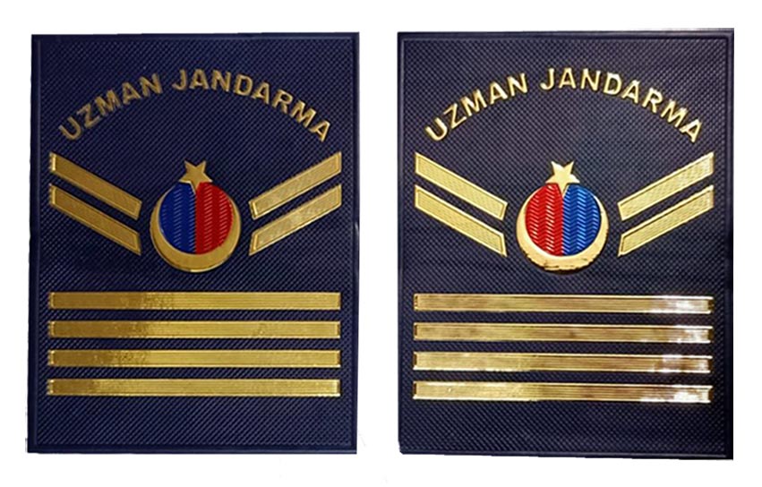 Jandarma Asayiş Uzman Jandarma 4 Kademeli Plastik Rütbe Lacivert Renk