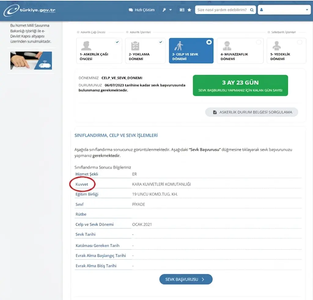 MSB Sevk Belgesi Örneği