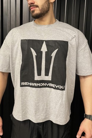 Harmony Oversize Uppend T-shirt - GREY