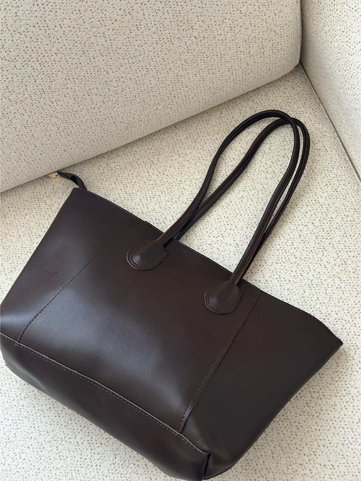 Deri El ve Omuz Çantası - Acı Kahve