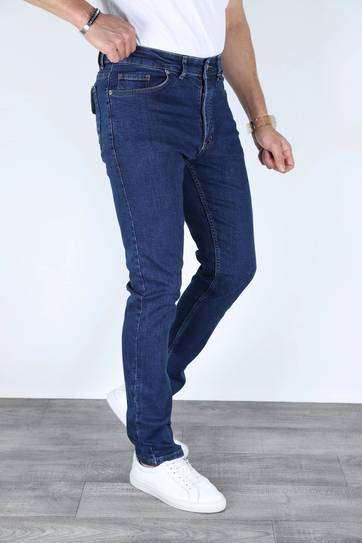 Mavi Taşlı Regular Fit Erkek Kot Pantolon