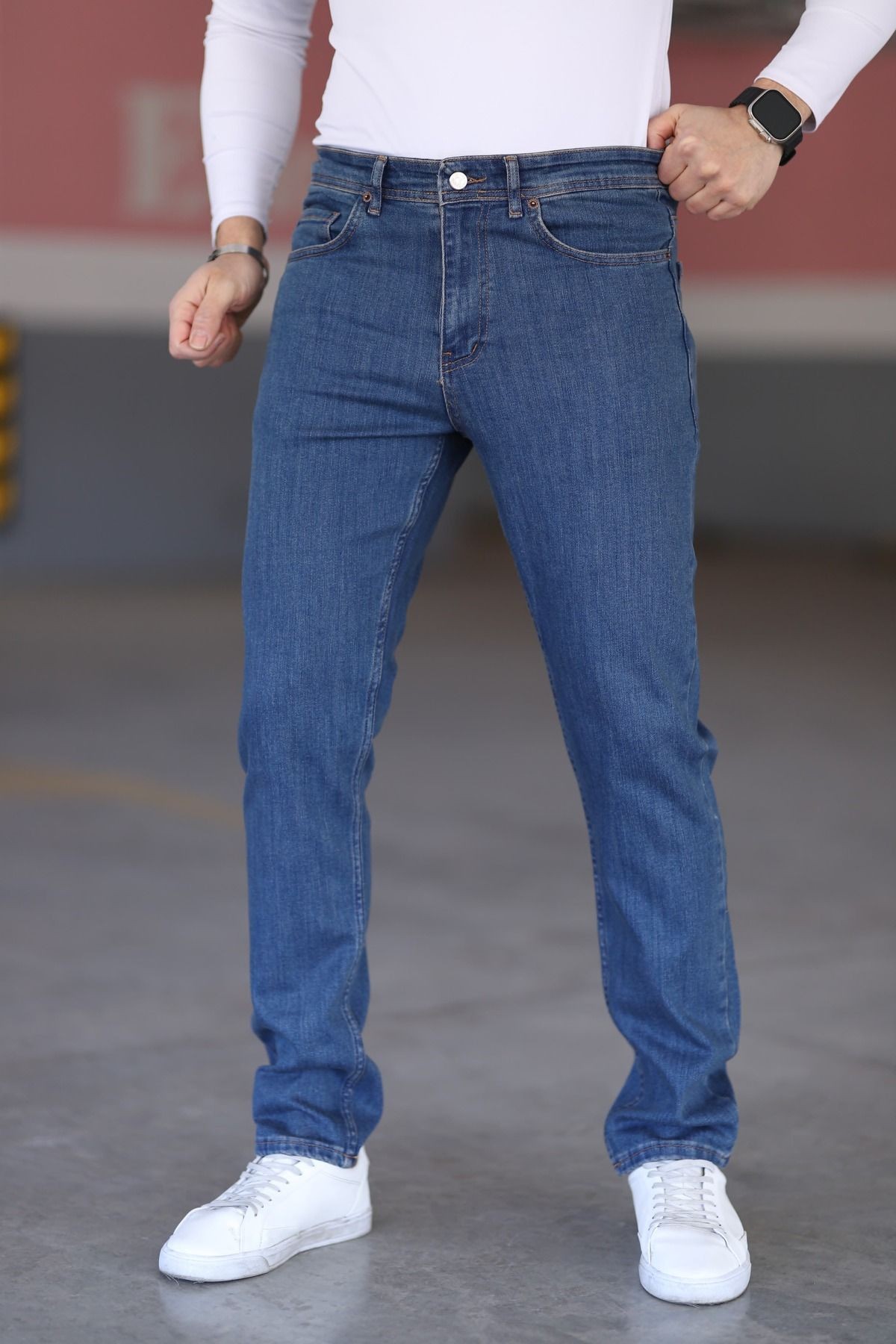Buz Mavisi Regular Fit Erkek Kot Pantolon