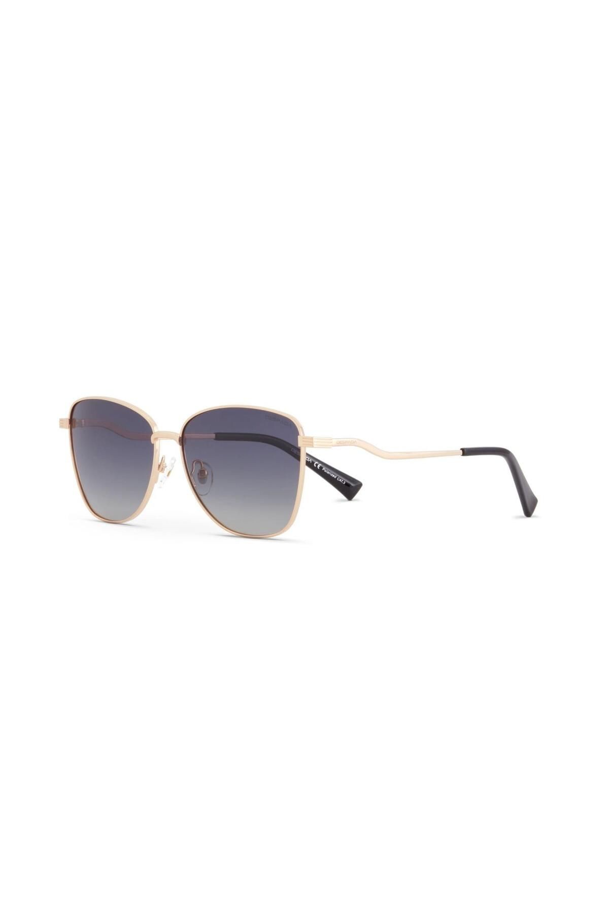 Ds 2334 C1 60 Kadın Cat Eye Gold Metal Güneş Gözlüğü