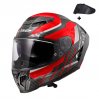 LS2 DRAGON KARBON TRAX KIRMIZI KASK