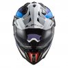 LS2 EXPLORER C KARBON FRONTIER SİYAH-MAVİ KASK