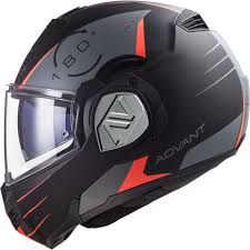 LS2 ADVANT CODEX MAT SİYAH TİTANYUM TURUNCU KASK
