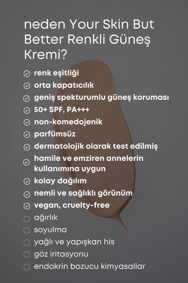 Birdiejay Bauty Labs Your Skin But Better Renkli Mineral Güneş Kremi - Medium