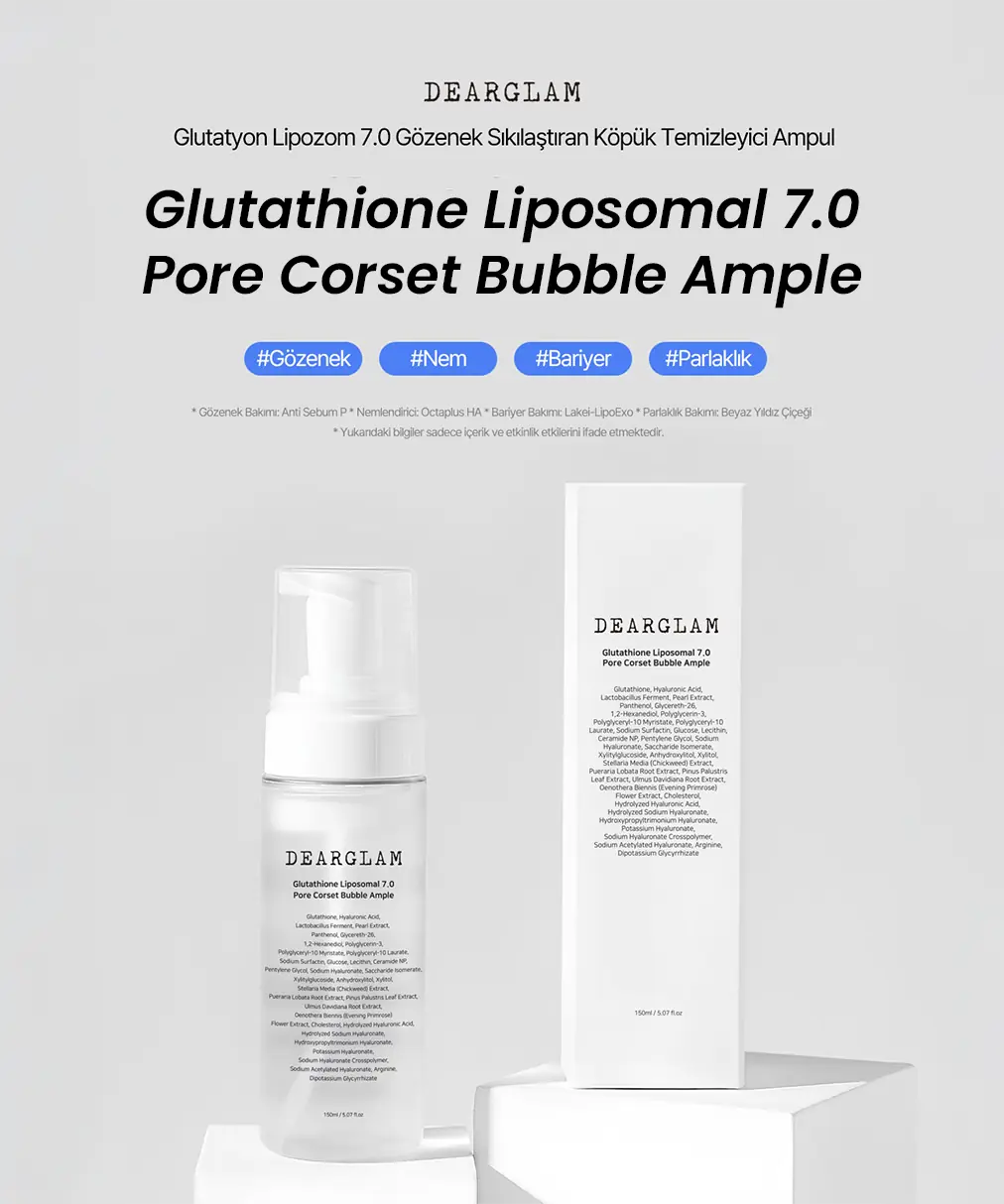 dearglam glutathione Liposomal 7.0 Pore Corset Bubble Ample Size:25 Grams bf10 Daily Tone Care for GHK-Cu + SNAP-8 Peptide