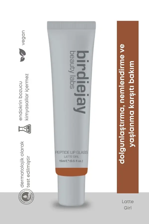 Birdiejay Beauty Labs Peptide Lip Glass - Latte Girl Birdiejay