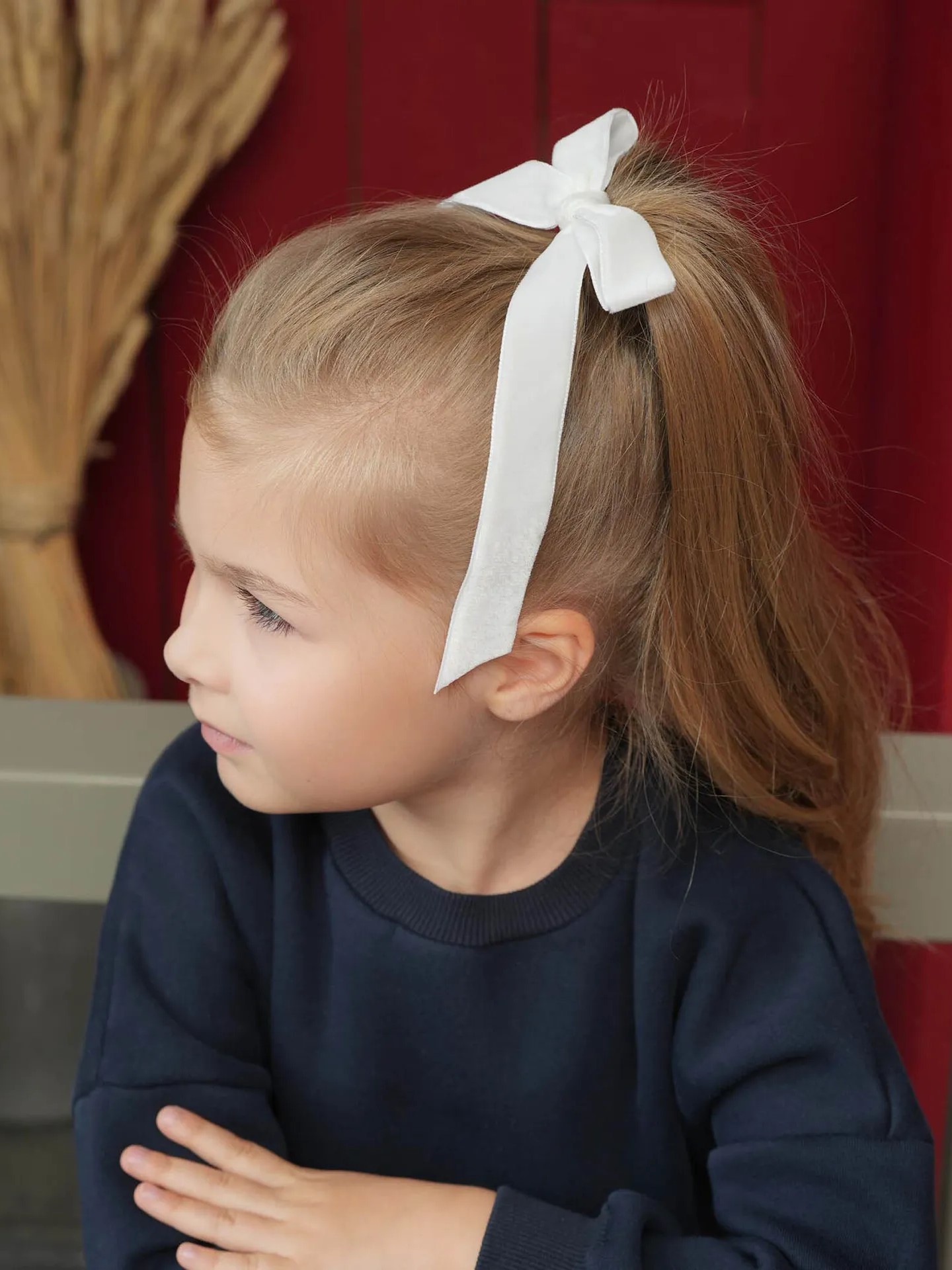VELVET BOW CLIP