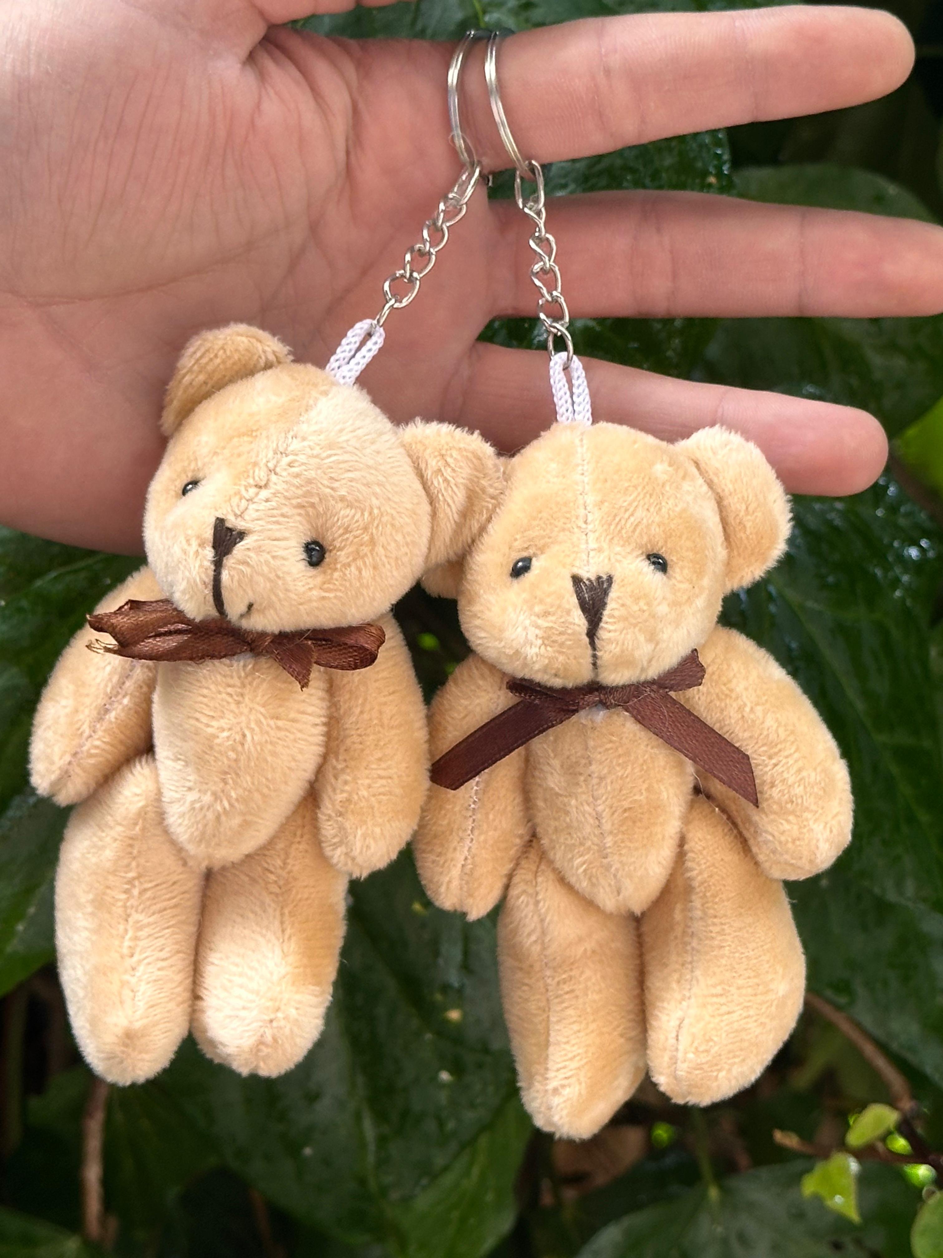 12 cm Ayakta Pelüş Ayıcık Anahtarlık Kahve Rengi 12'li Paket