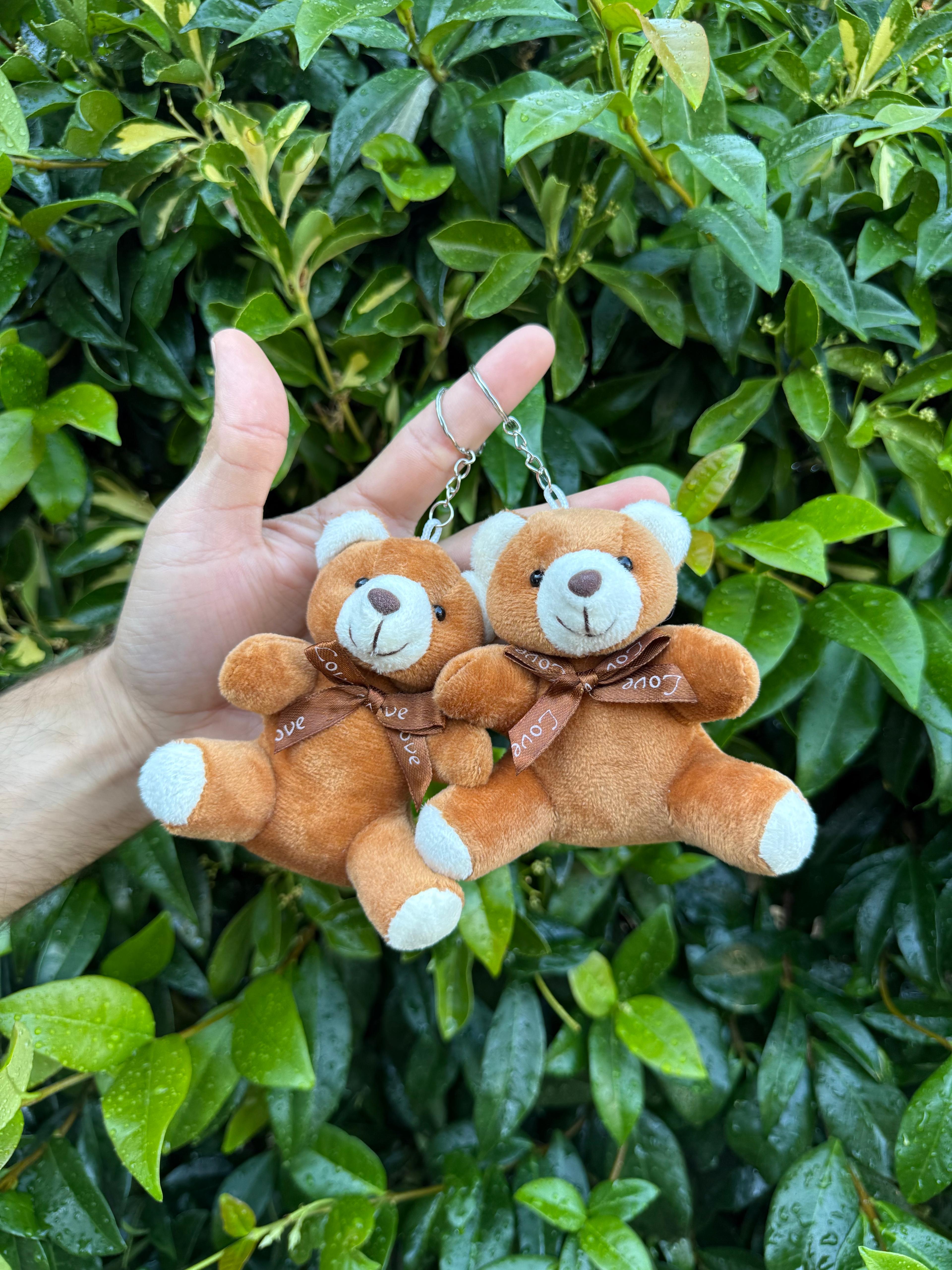 10 cm Koyukahve Rengi Ayıcık Anahtarlık 12’li Paket