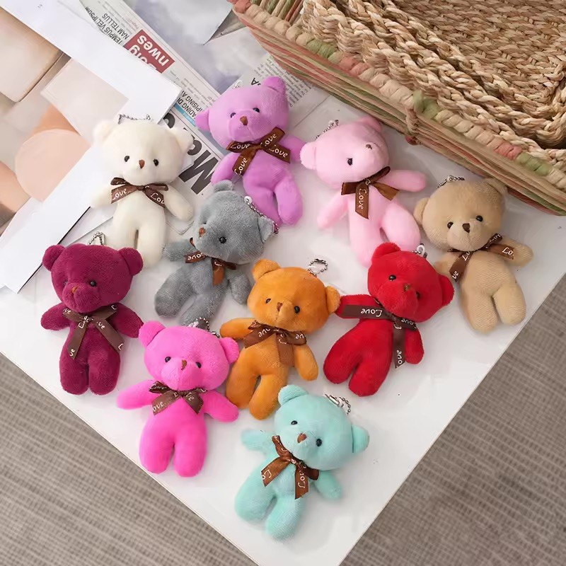 11 cm Karışık Renkli Ayıcık Anahtarlık 12’li Paket