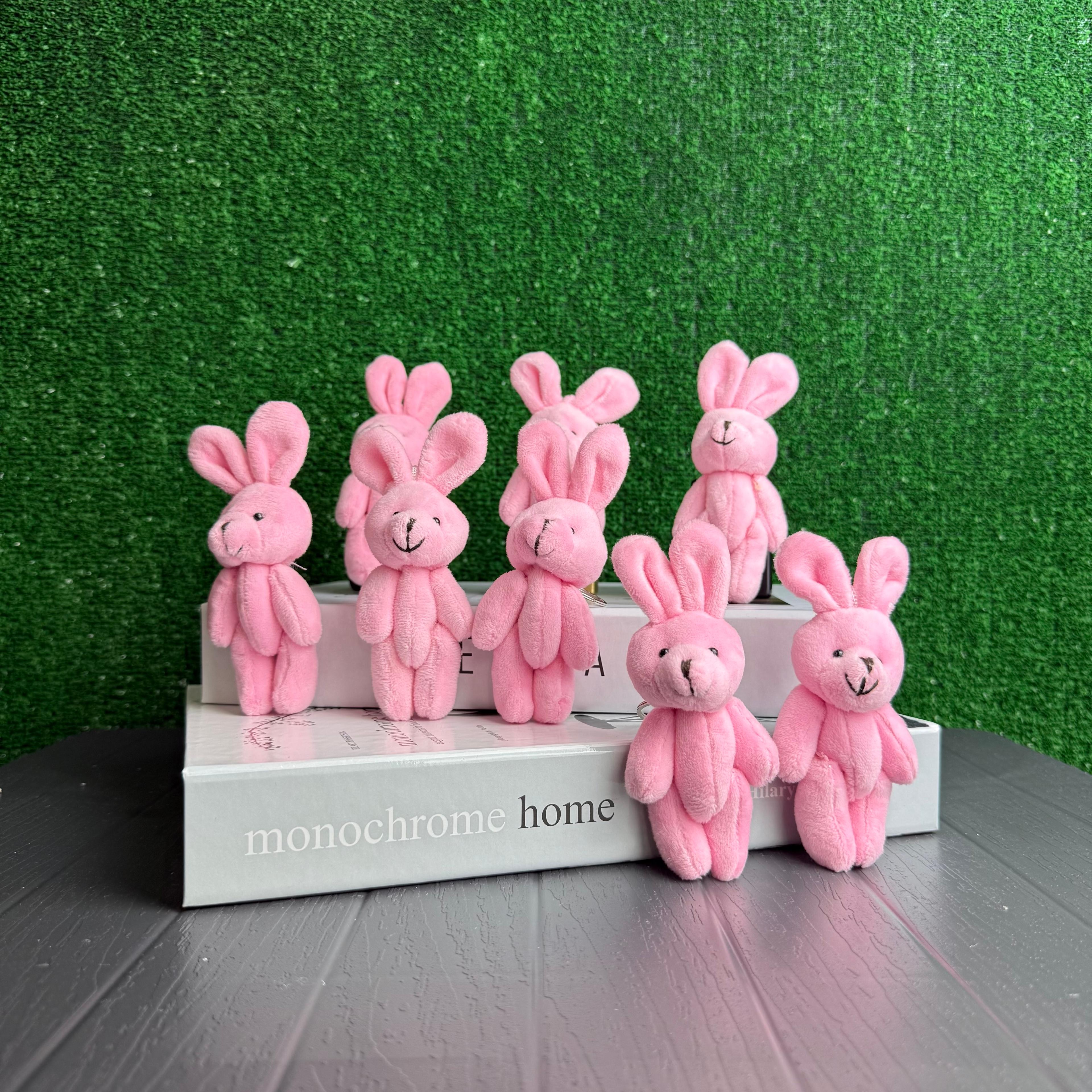11 cm Pembe Tavşan Anahtarlık 12’li Paket