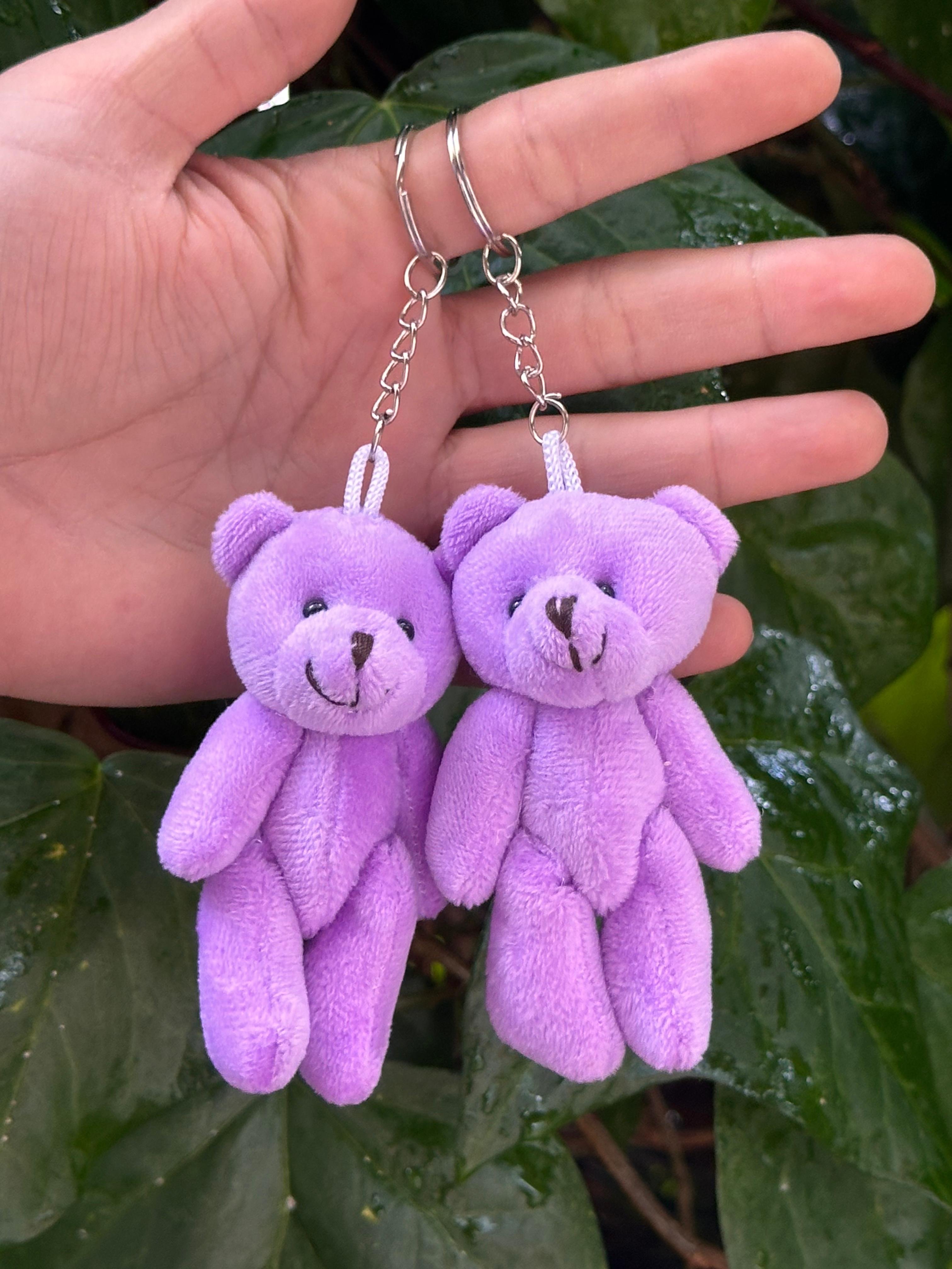8 cm Pelüş Anahtarlık Mor Renk 12'li Paket