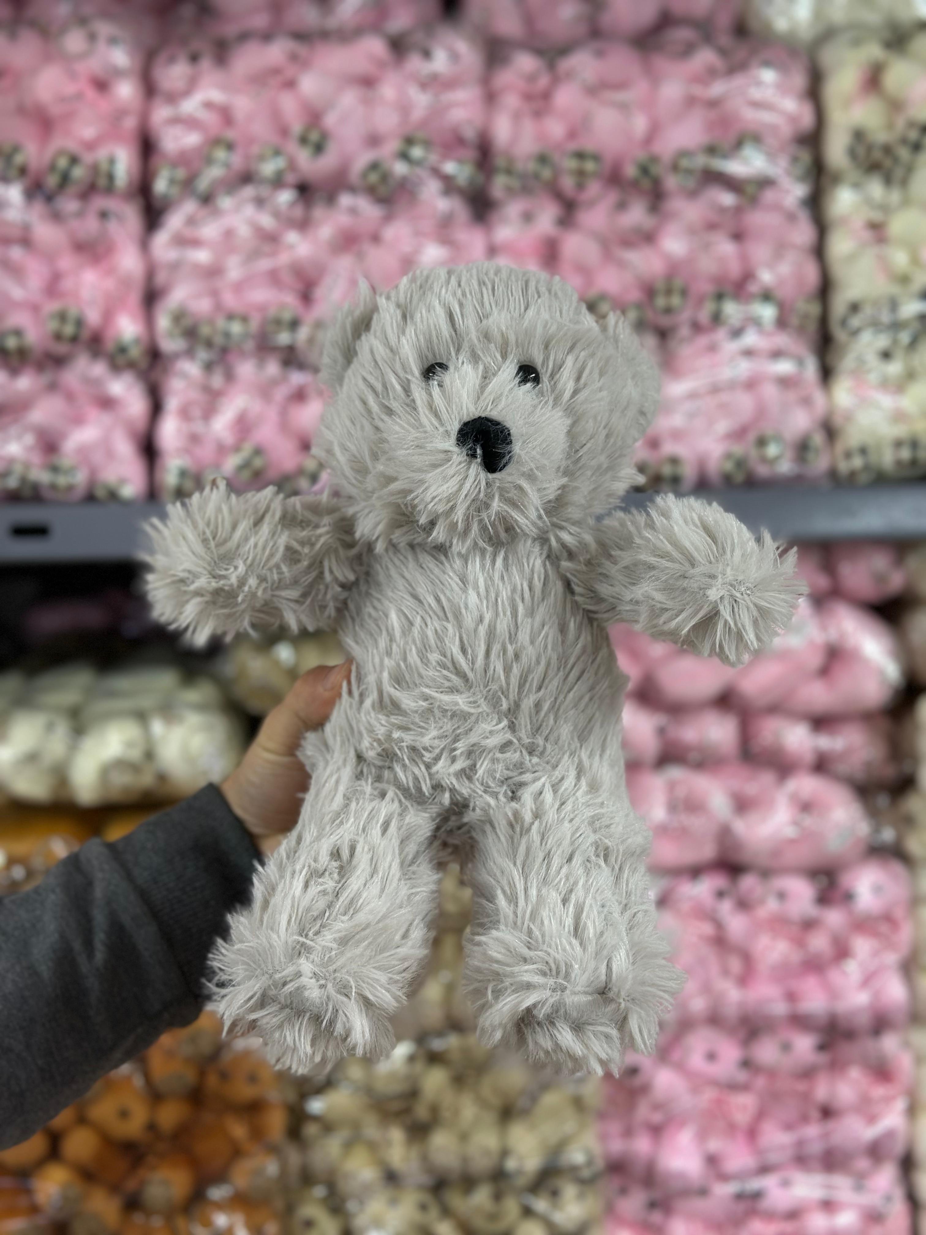 30 Cm Gri Rengi  Sevimli Peluş Ayıcık