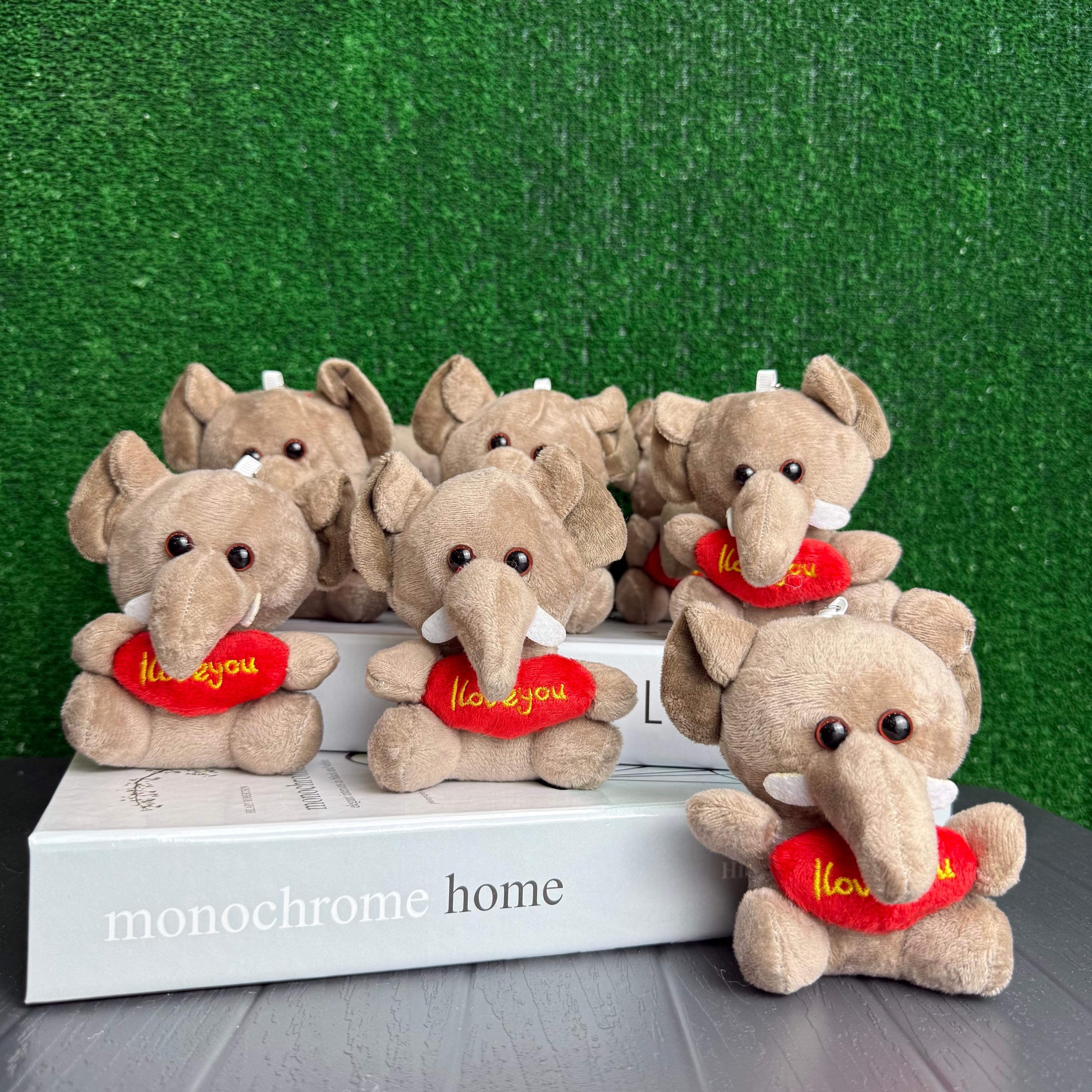10 cm Lüx Love Figürlü Fil Anahtarlık 12’li Paket