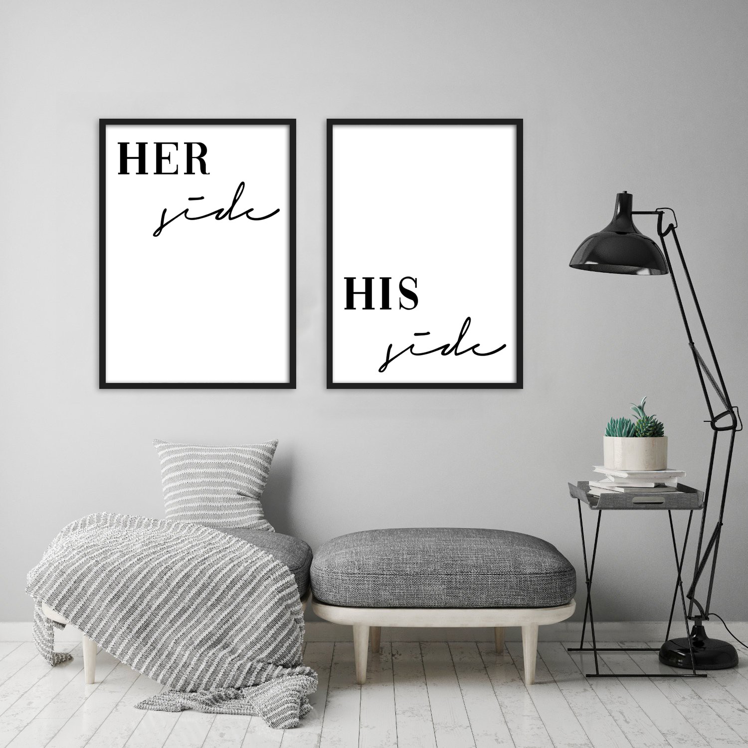 Her & His - Parçalı Kanvas Setler