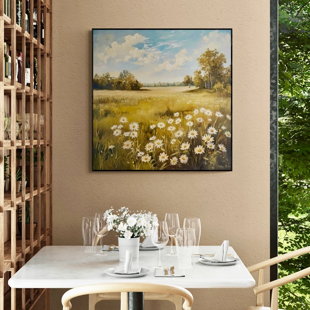 Tarladaki Papatyalar - Yağlı Boya Tablolar