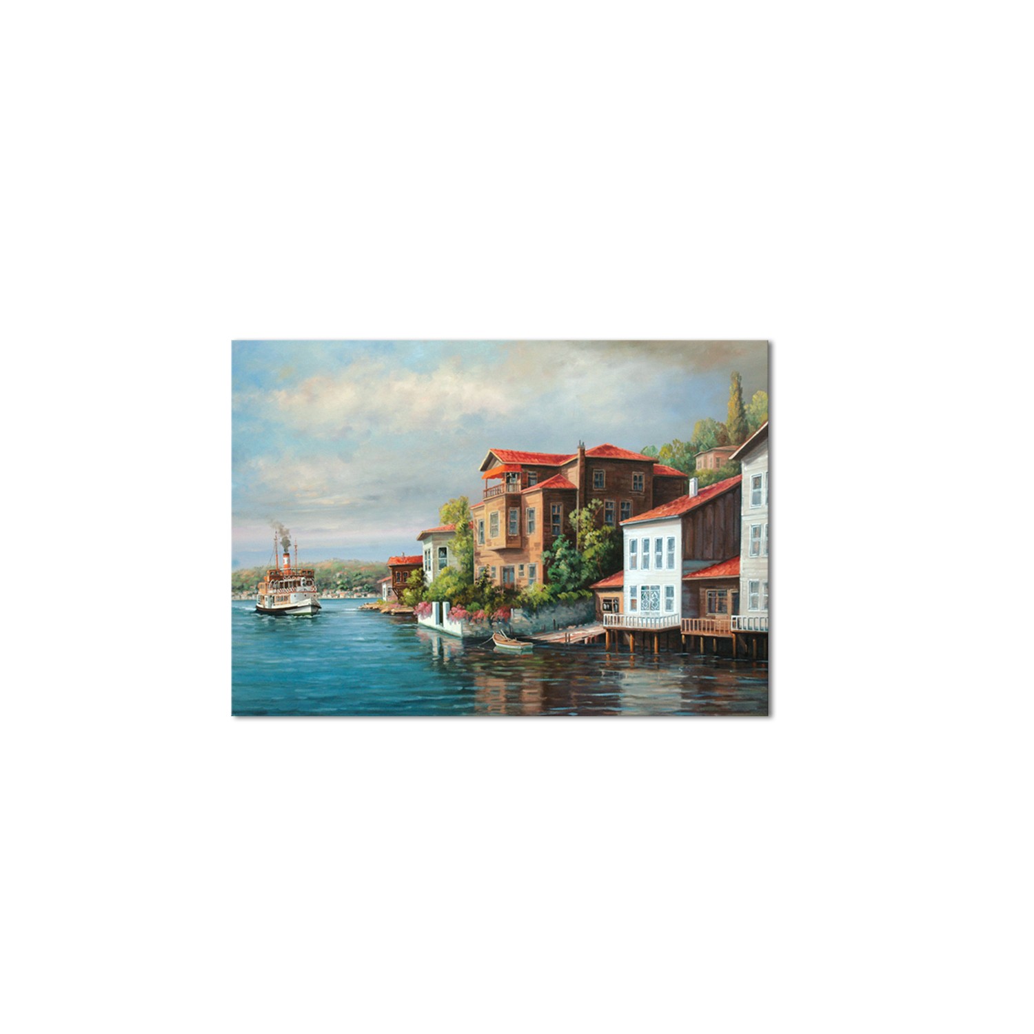 Waterfront Mansion - Canvas Paintings