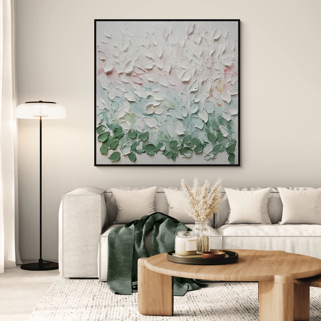 Yeşil Beyaz - Yağlı Boya Tablolar