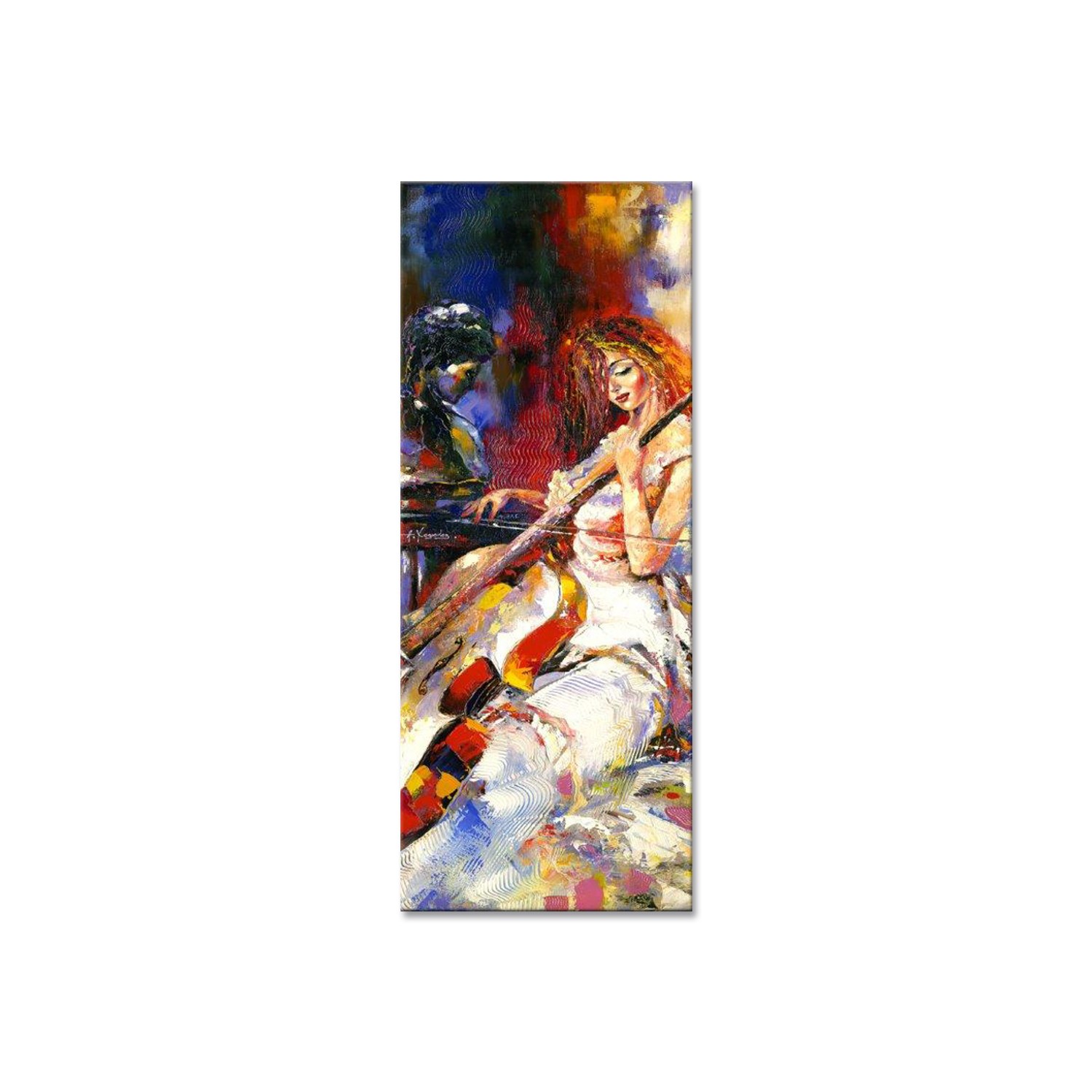 Woman with Cello - Canvas Paintings