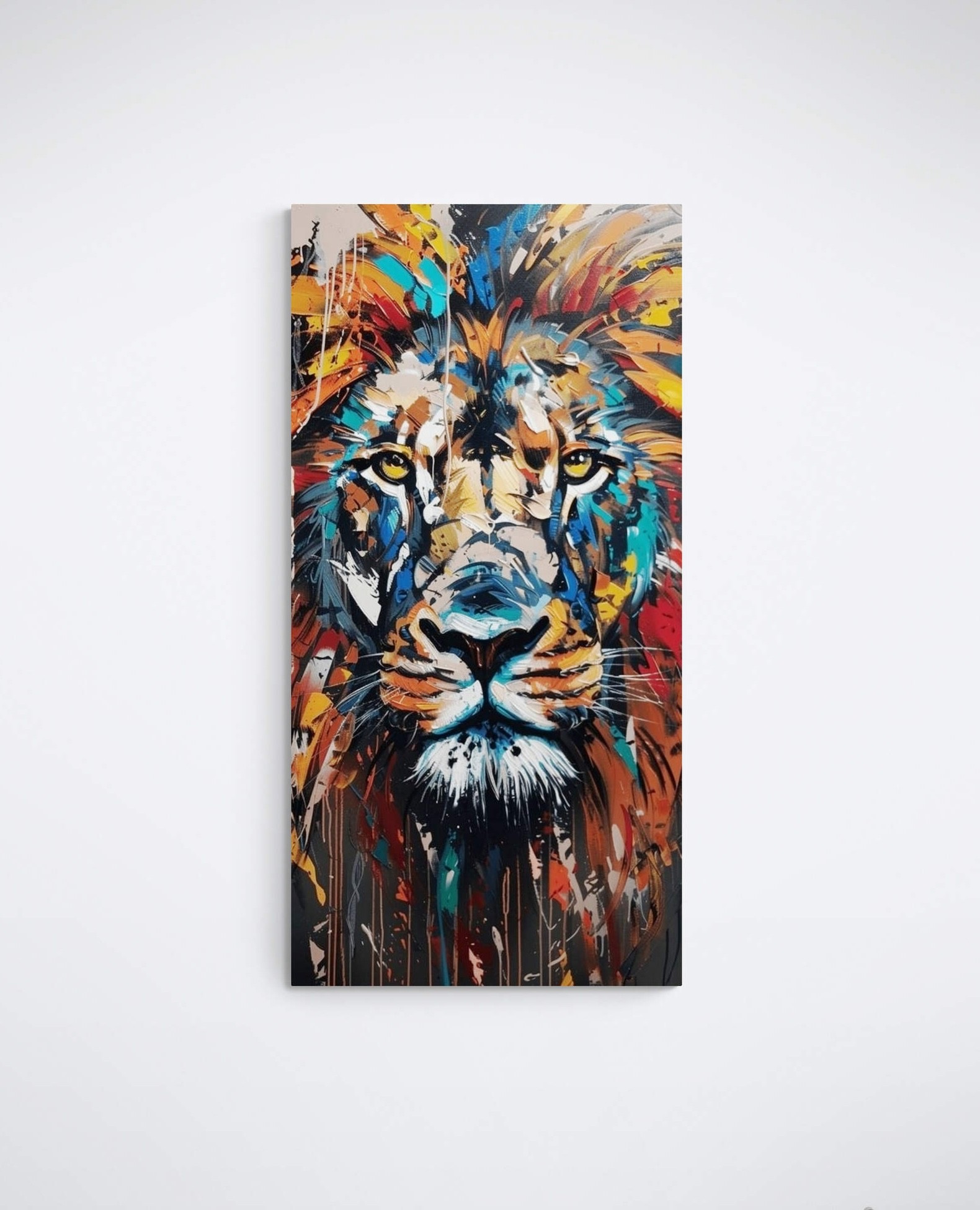 Tall Lion - Oil Paintings