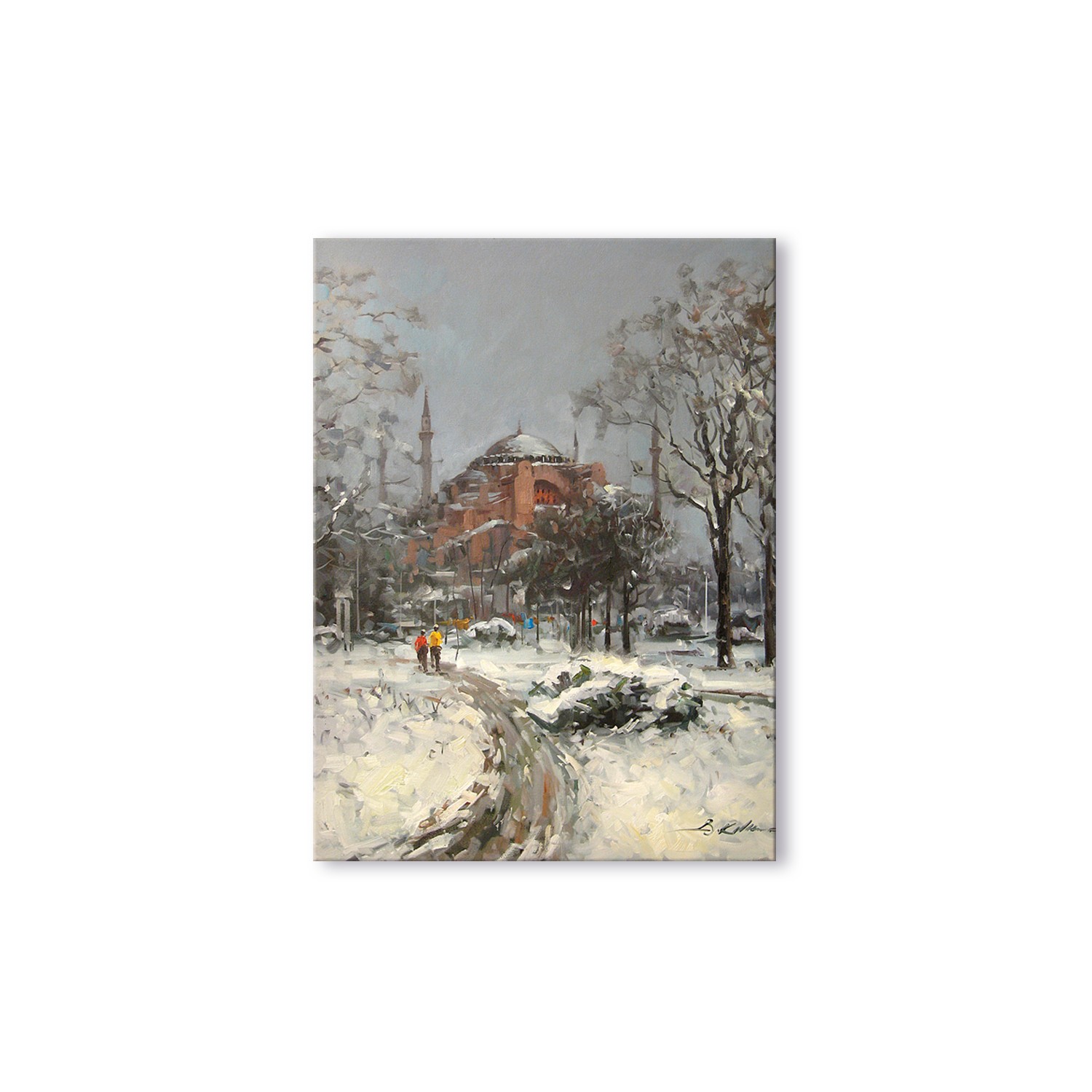 Winter at Hagia Sophia - Canvas Paintings