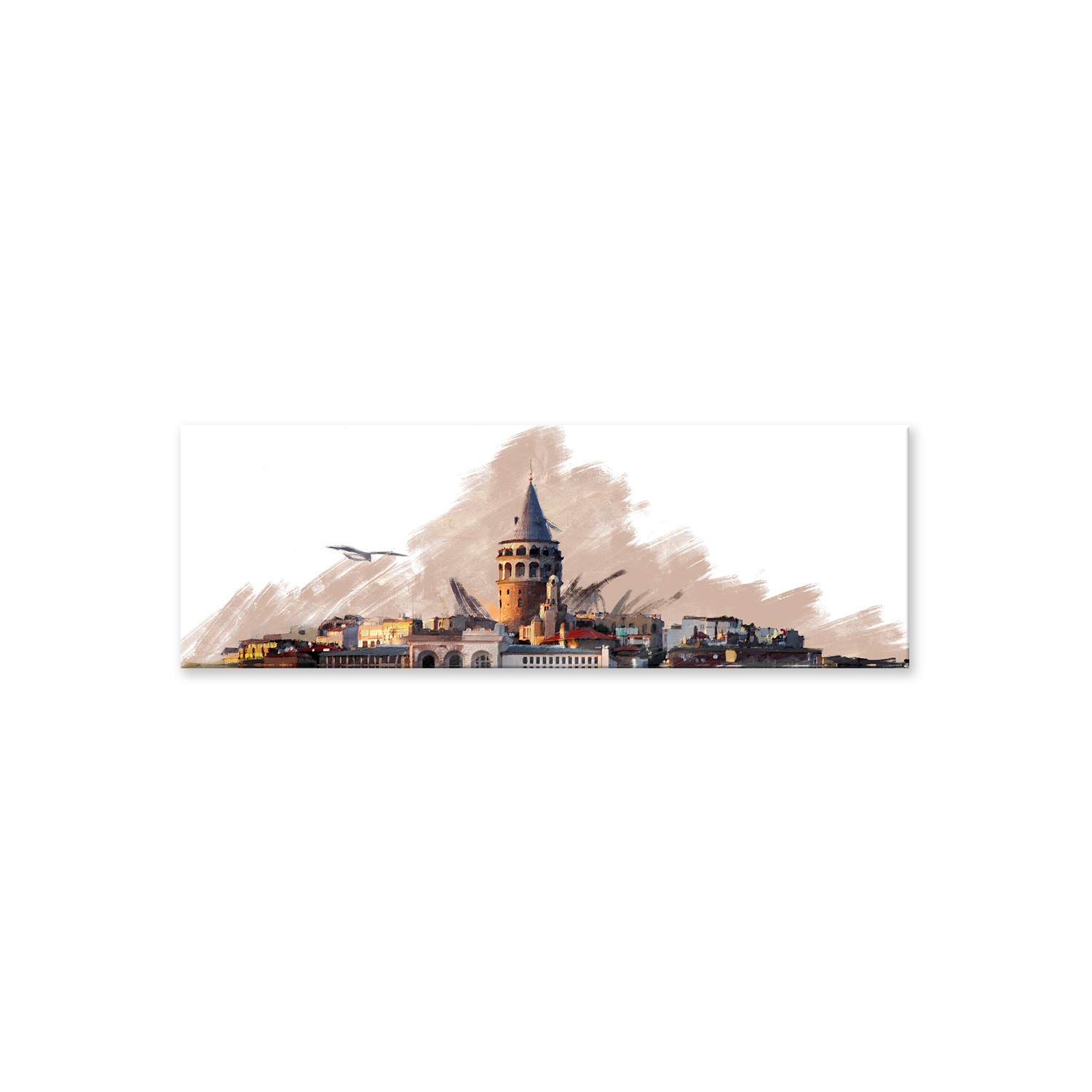 View of Galata - Canvas Paintings