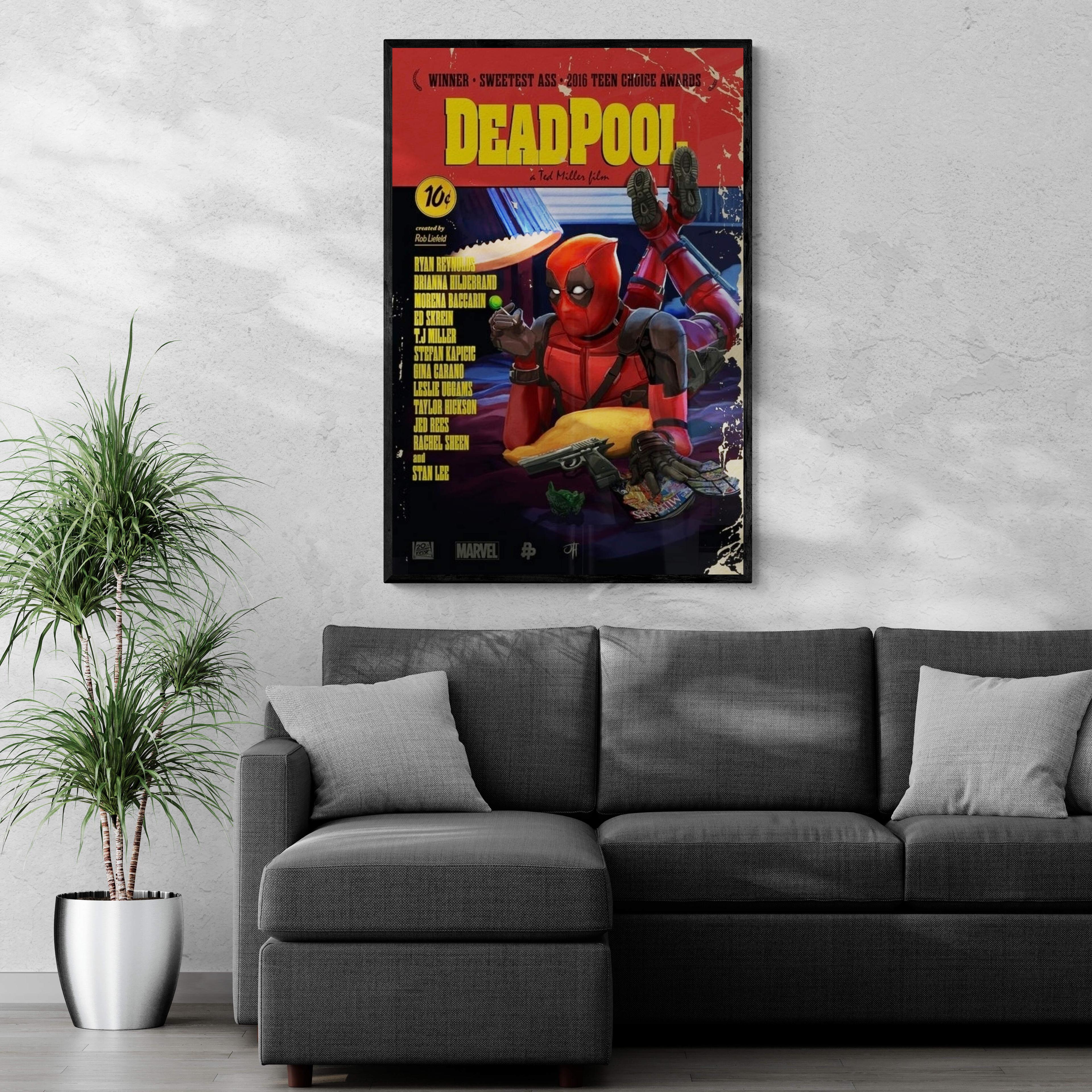 Deadpool Pulp Fiction - Kanvas Tablolar