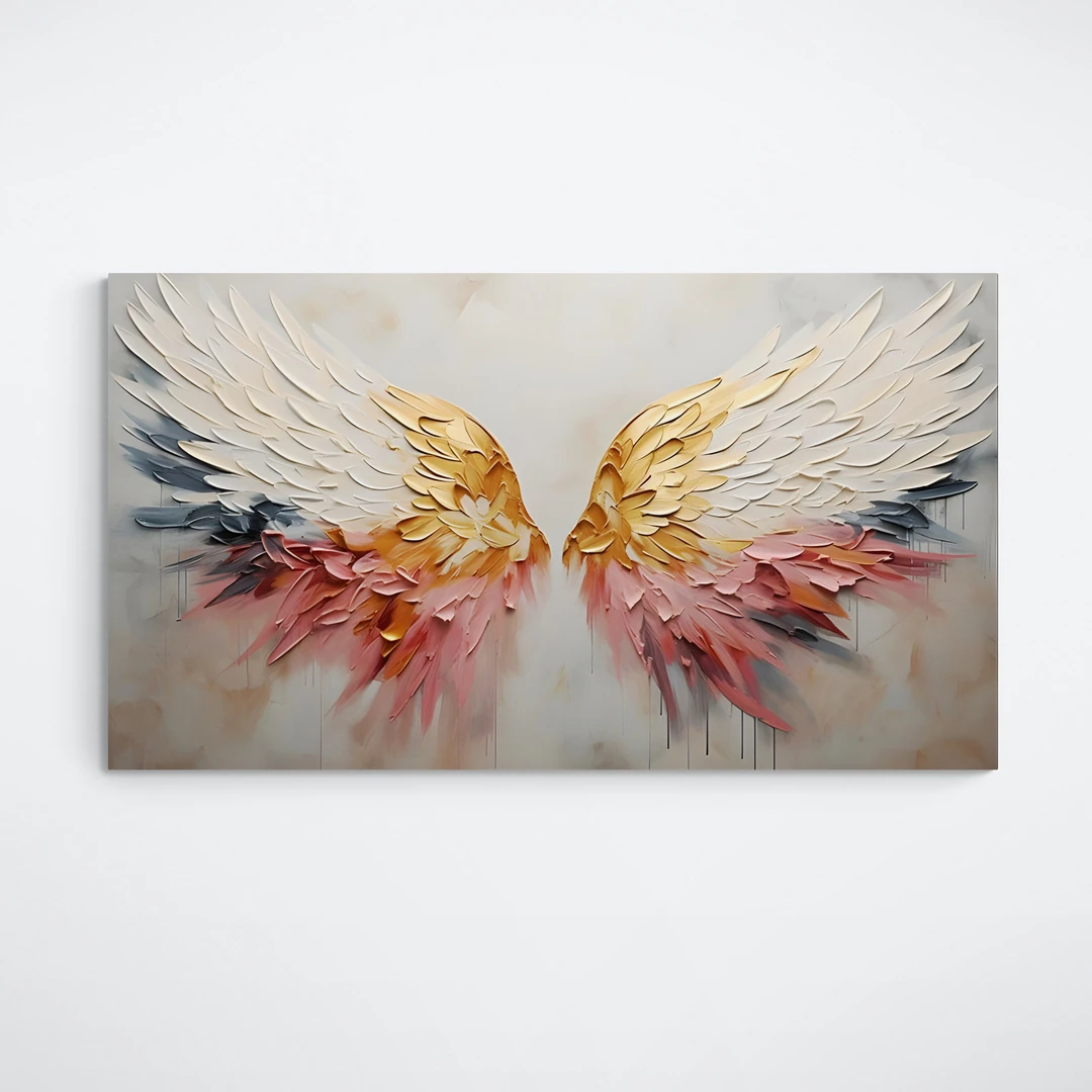 İşlemeli Kanat - Yağlı Boya Tablolar