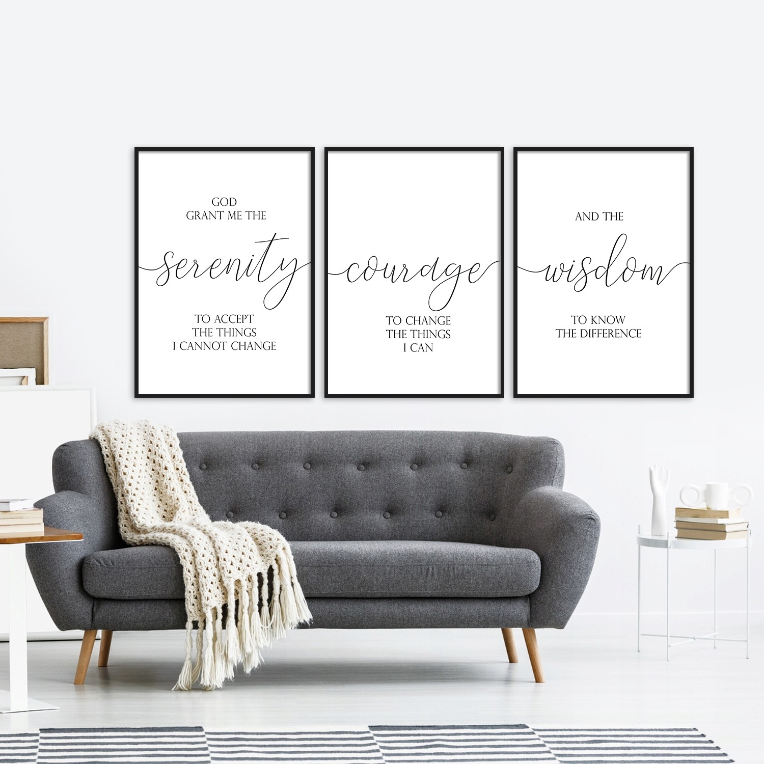 Serenity,Courage,Wisdom - Parçalı Kanvas Setler