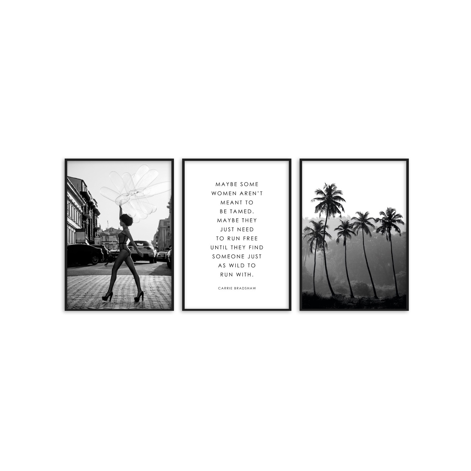 Black and White - Split Canvas Sets