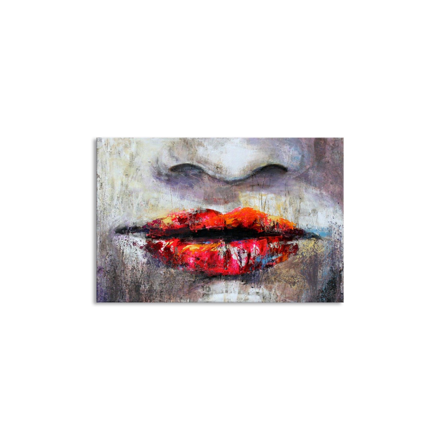 Woman with Red Lipstick - Canvas Paintings