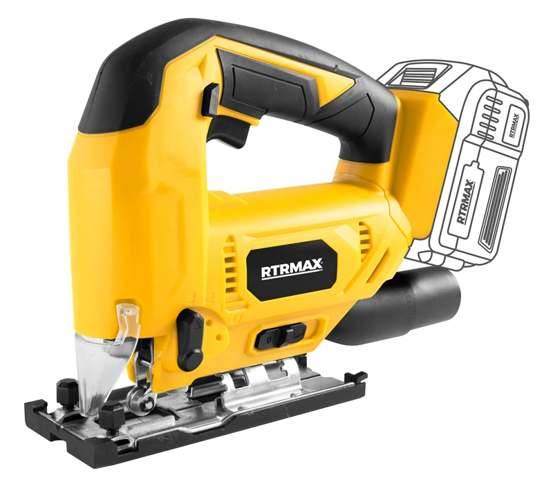 RTRMAX RTX1844B 80 mm 0-2700 D/Dk 18V Li-ion Çift Akü 4 Ah Akülü Dekupaj Testere (Akü Hariç)