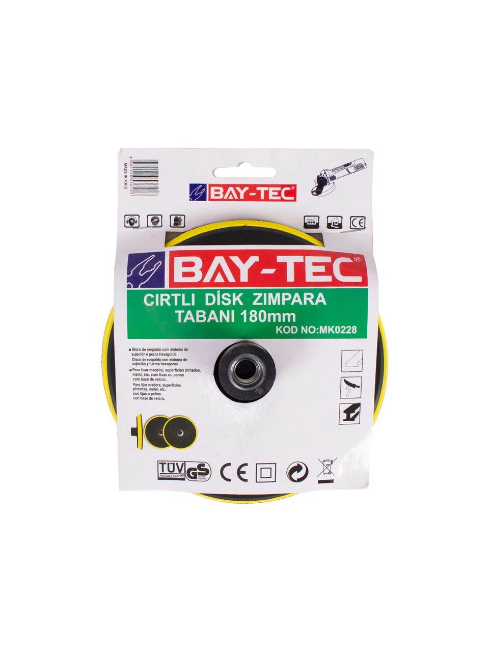 BAY-TEC 180LİK CIRT ZIMPARA TABANI MK 0228
