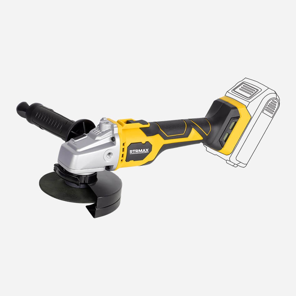 RTRMAX RTX3060B Şarjlı Avuç Taşlama Makinası Kömürsüz 125mm aküsüz