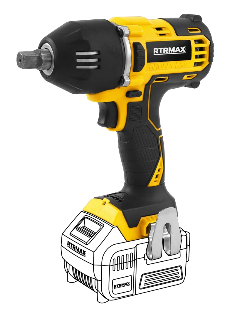 RTRMAX RTX2029B 400 Nm 0-2200 D/Dk 18V Li-ion Çift Akü 4 Ah Akülü Somun Sıkma (Akü Hariç)