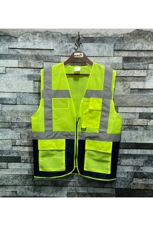 Reflektör Yelek Yeşil Mühendis Ti̇p