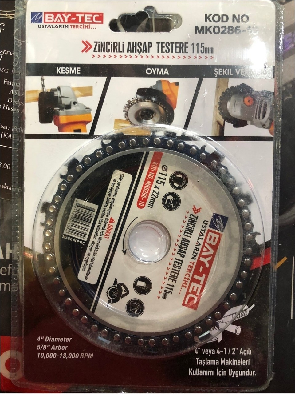 BAY-TEC ZİNCİRLİ AHŞAP TESTERE 180MM MK0286-12